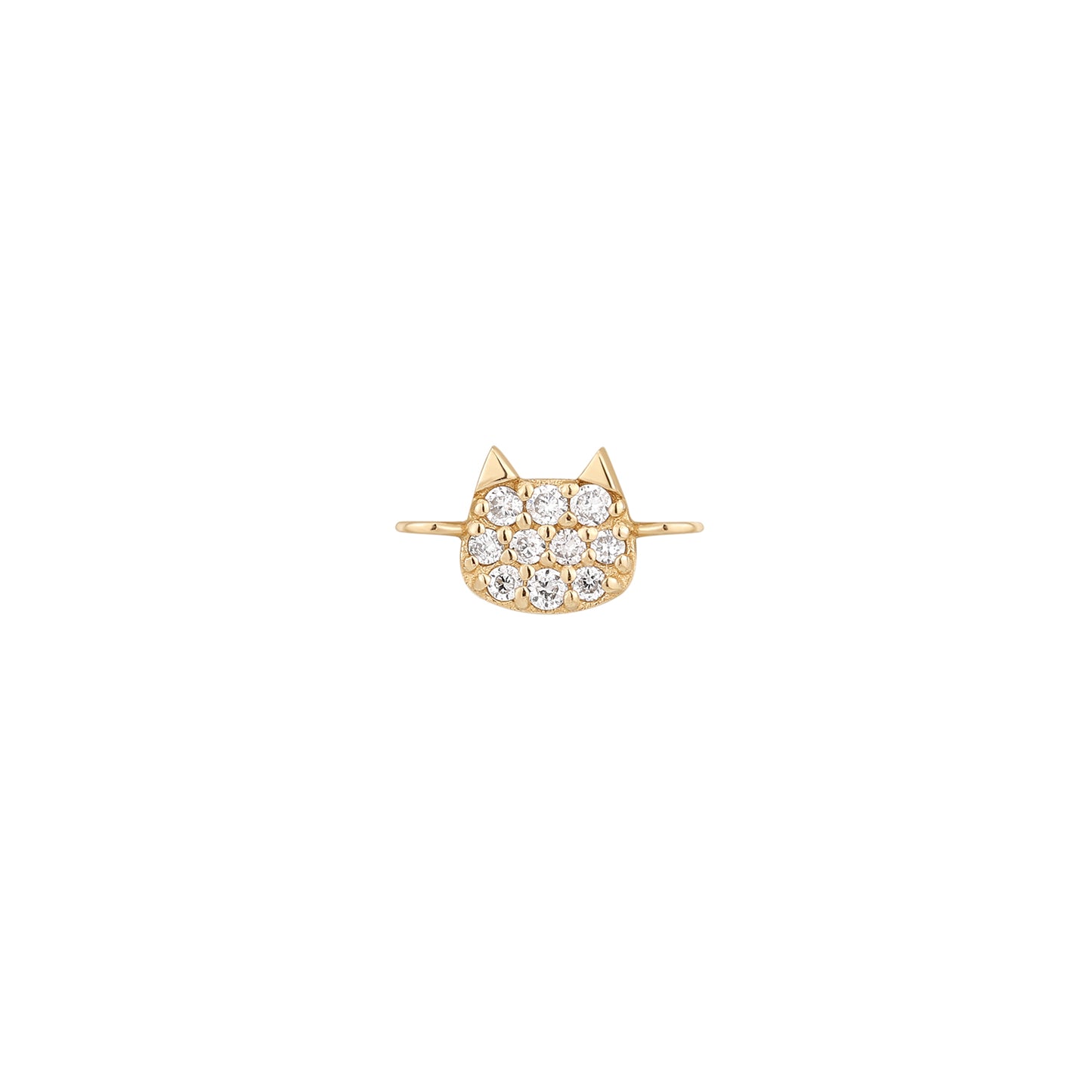 14K Lab Grown Diamond Cat Link