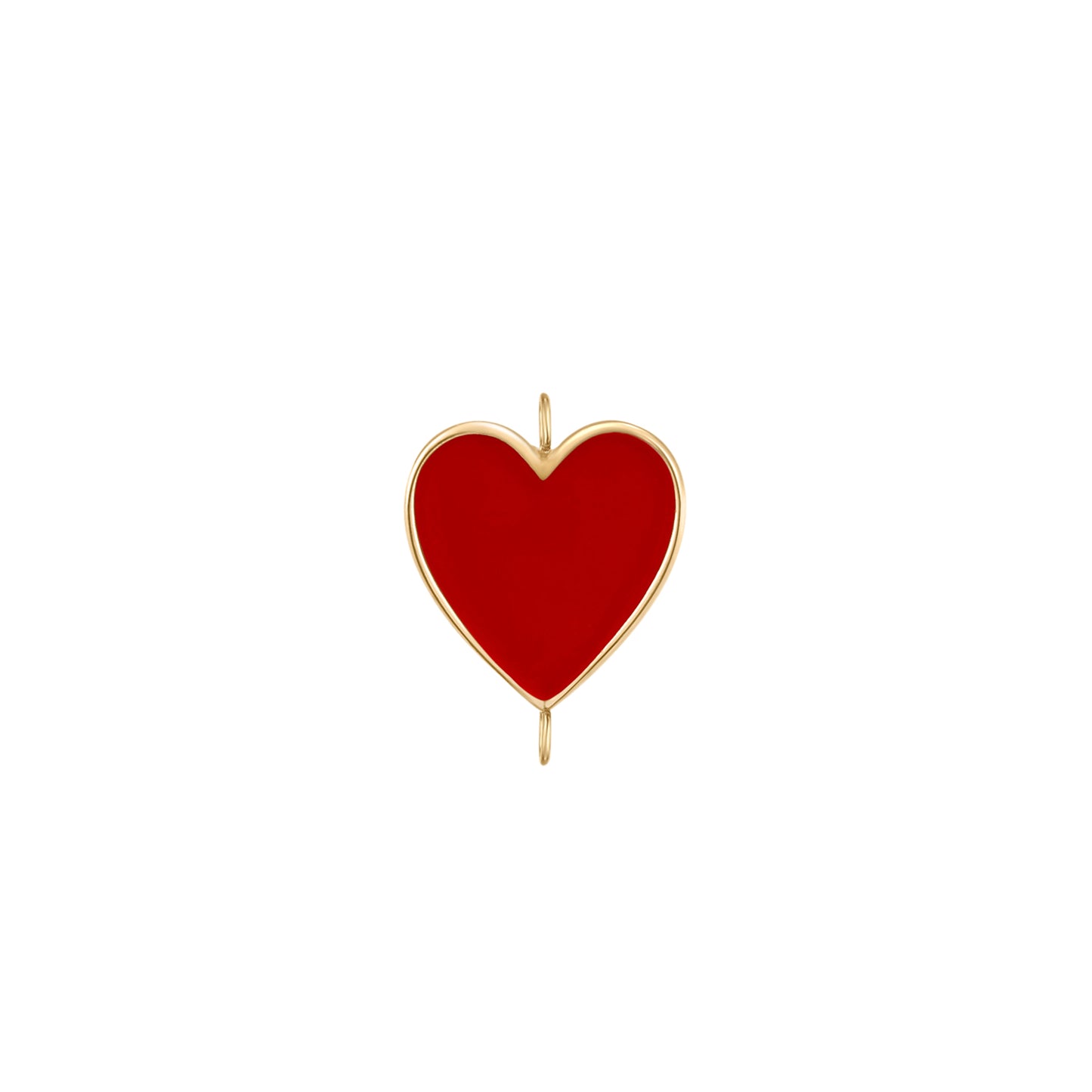 Red Enamel Heart Link