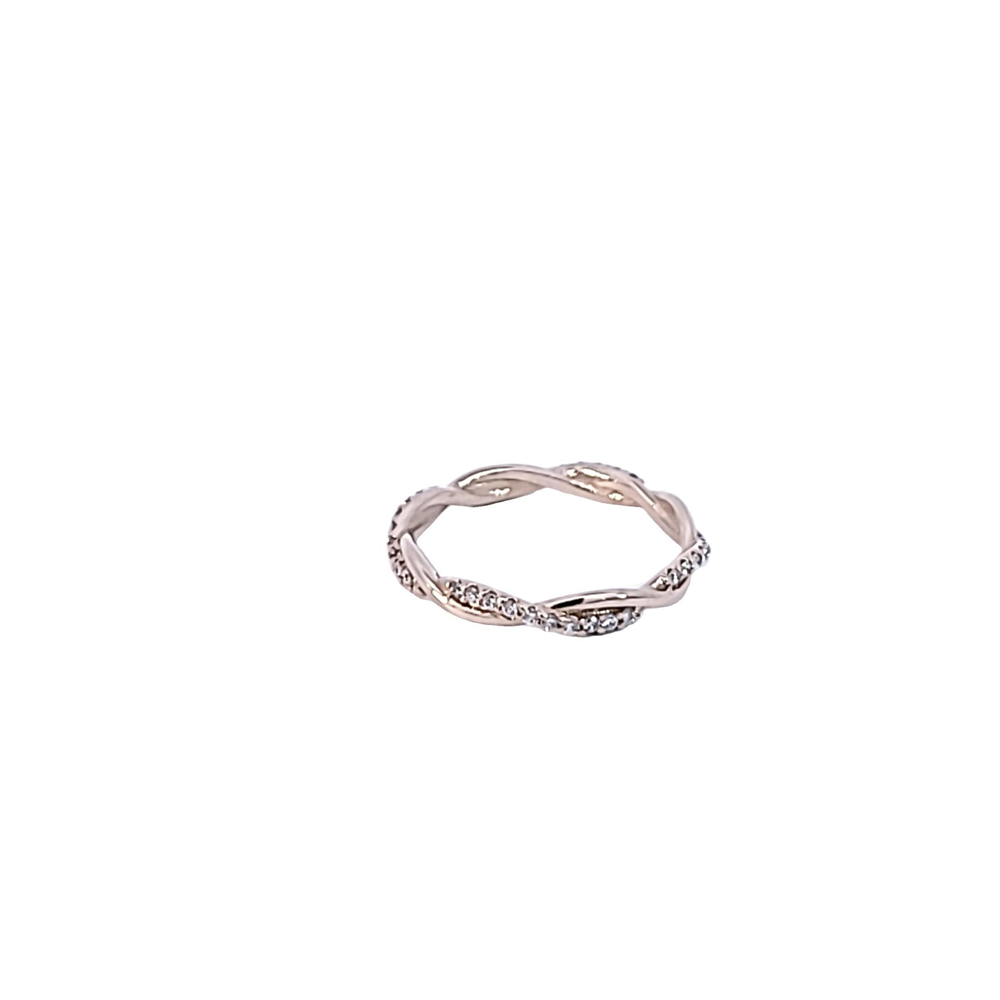 Twisted Diamond Eternity Stackable