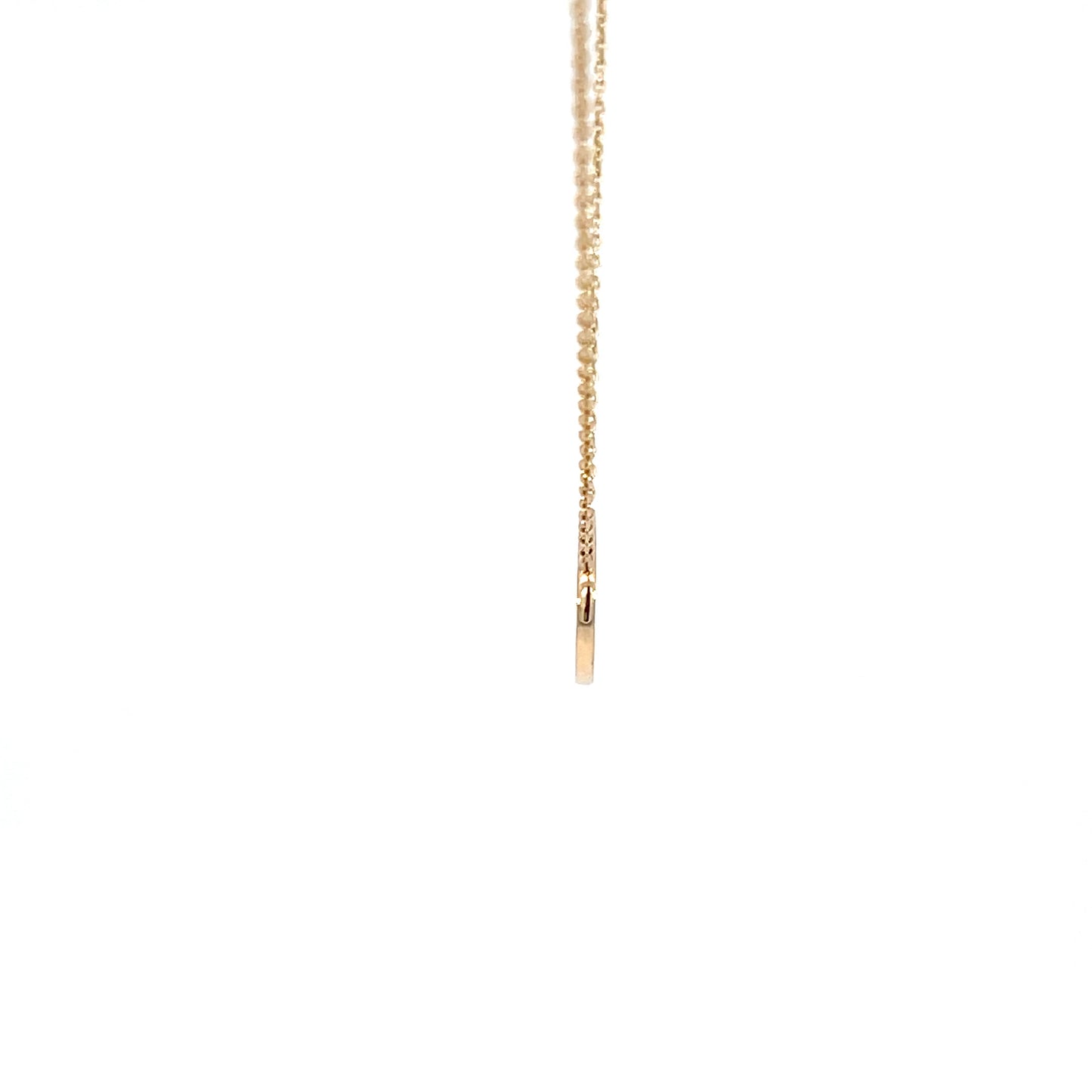 14K Yellow Gold Salt & Pepper Diamond Slice Necklace