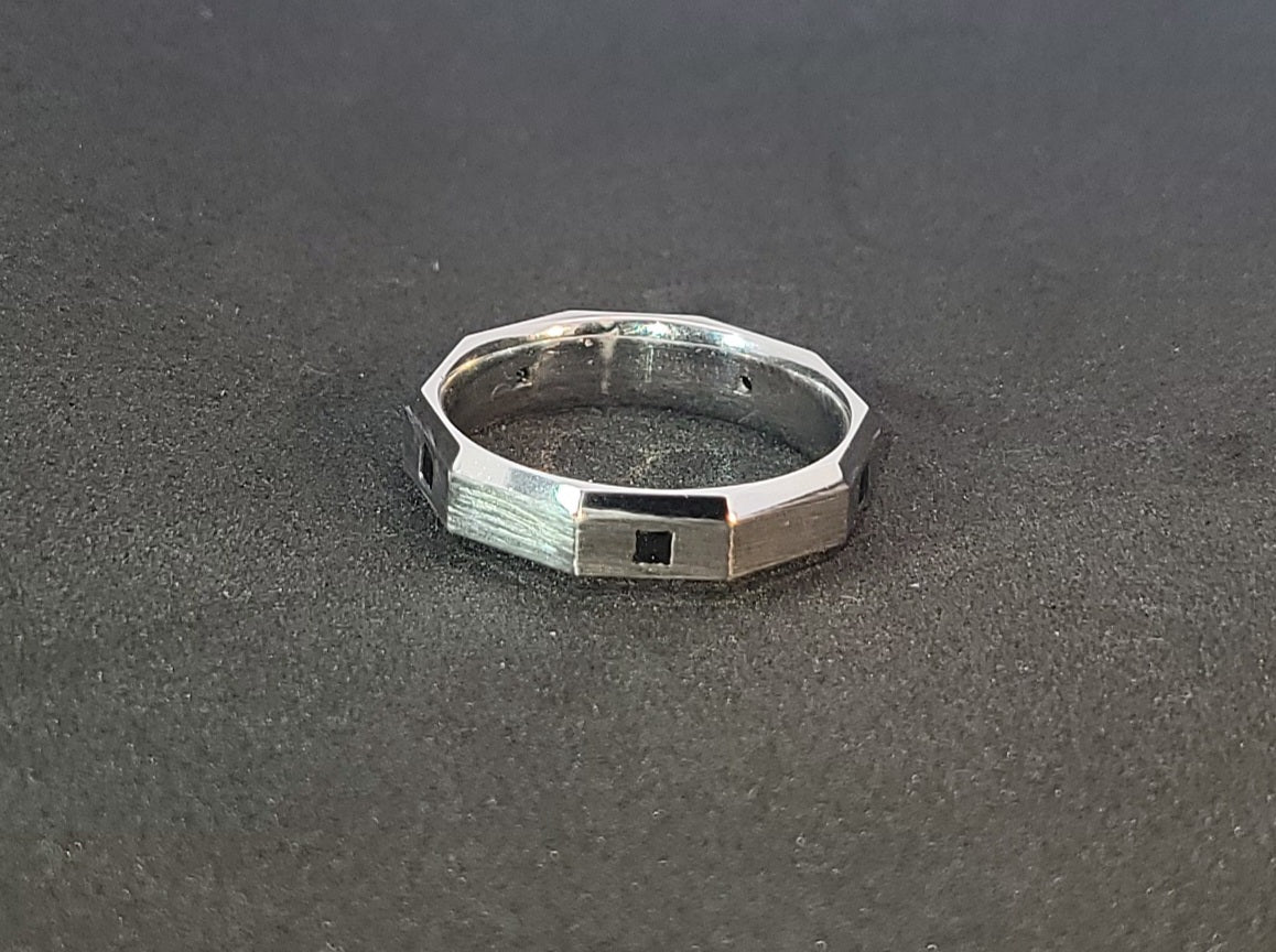 Black Diamond Faceted Band