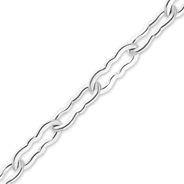 14K Flat Krinkle Chain - available in yellow and white gold