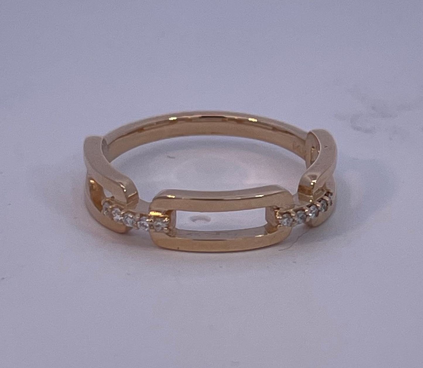 Diamond Paperclip ring