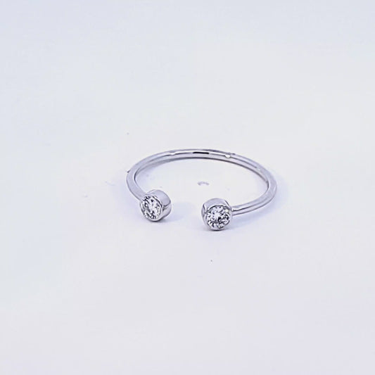 Dainty 14K White Gold Fashion Rings