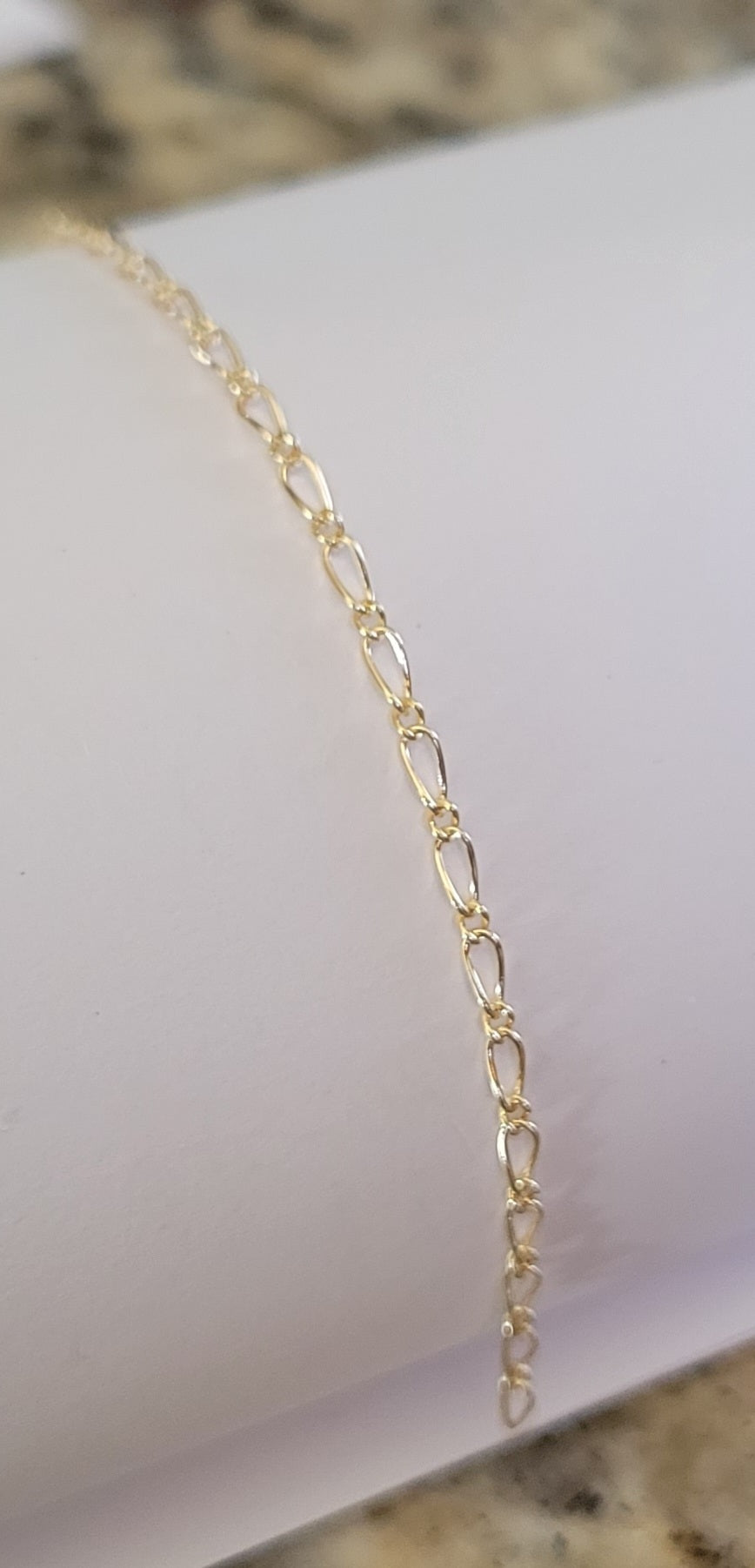 14K Figaro-link - available in white and yellow gold