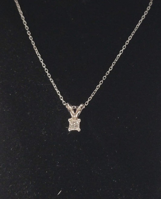 1/5ct Princess-cut Diamond Pendant